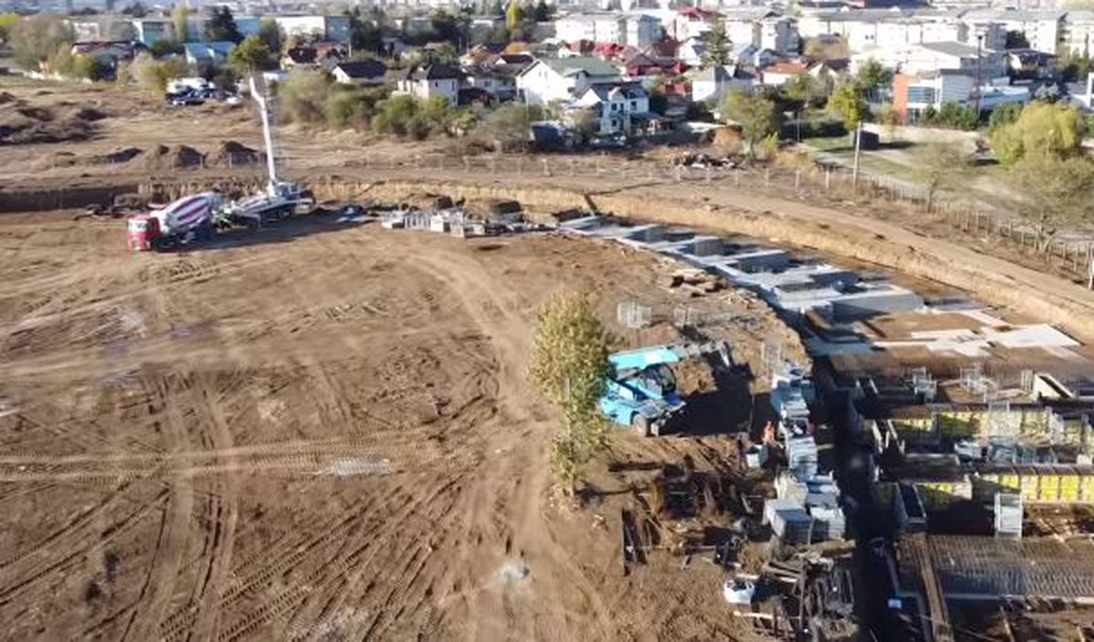 Imagini de pe șantierul „Dâmbovița Arena”