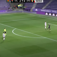 Gol și trofeu pentru Ianis Stoica / sursa foto: captură de ecran YouTube Real Valladolid C.F.