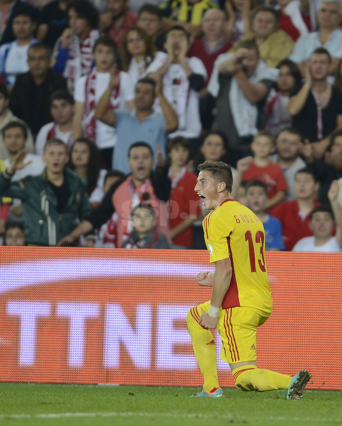 Gicu Grozav, gol in Turcia - Romania 0-1