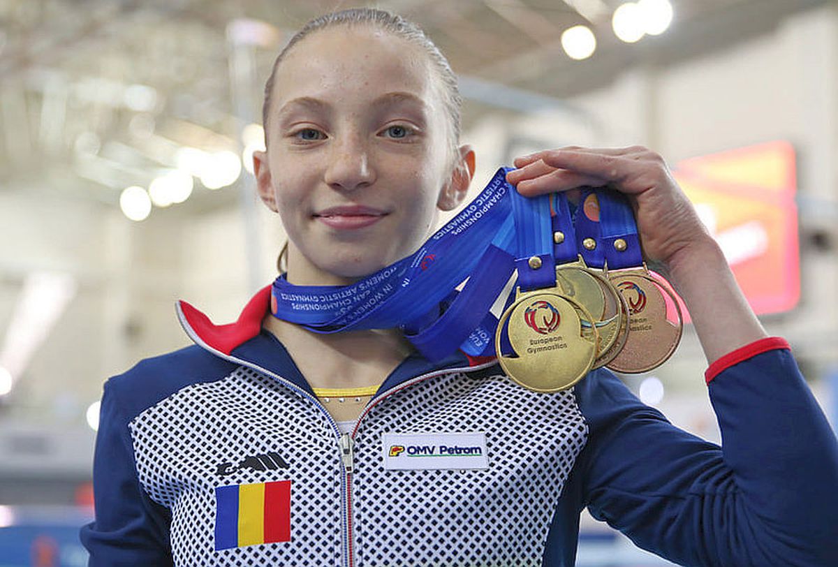FOTO Ana Maria Bărbosu, noua speranță a gimnasticii românești: 6 medalii de aur la Campionatele Europene