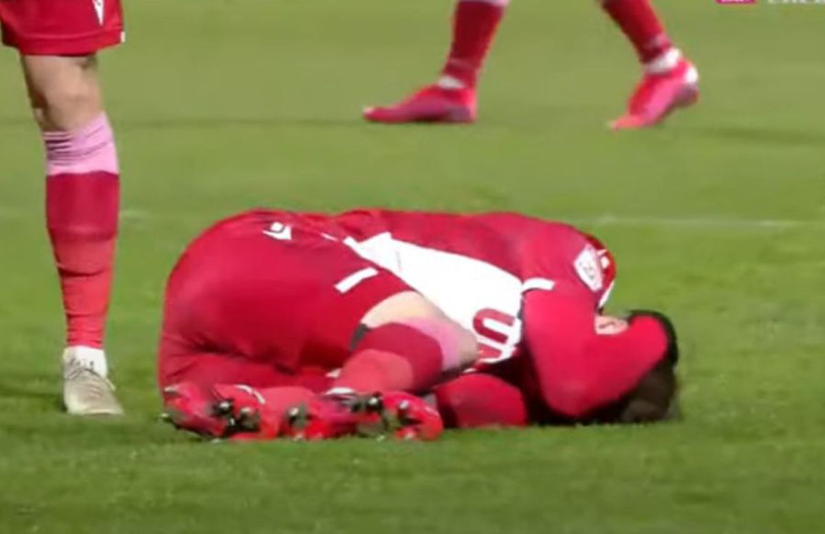 Clinceni - Dinamo, nervi Cristi Tănase / FOTO: Captură TV @Digi Sport 1