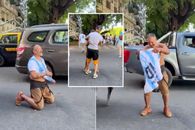Moment înduioșător » Cum a reacționat un om al străzii când a primit un tricou al lui Messi și a fost invitat la sărbătoarea Argentinei