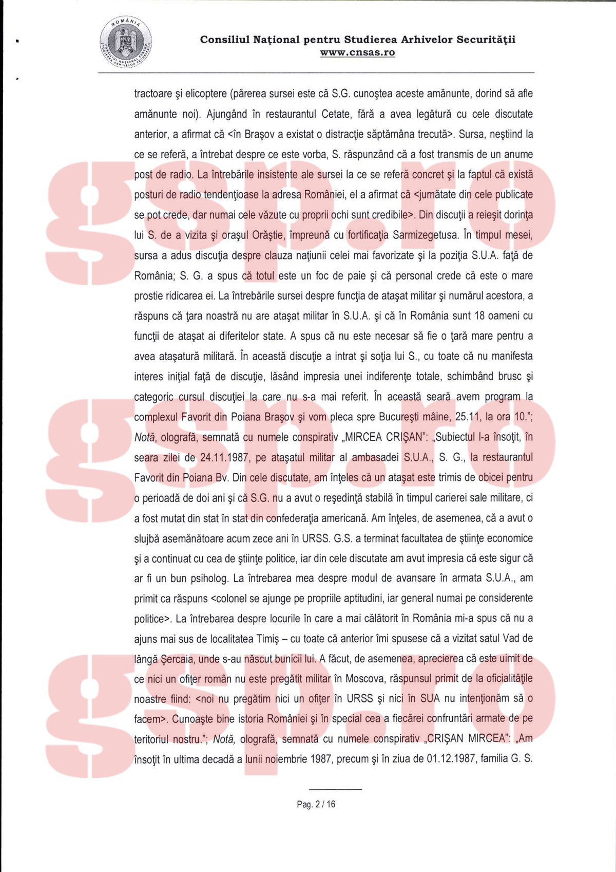 Dosarul lui Dan Șucu de la CNSAS: „La data de 16.08.1984 a semnat un Angajament, preluând numele conspirativ «Mircea Crișan»” + „Vreau să asigur organele de securitate de deplina mea sinceritate, loialitate”