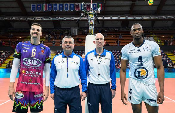 Un arbitru român, protagonistul unui moment bizar în Liga Campionilor la volei masculin » A căzut cu tot cu scaun după un plonjon al unui voleibalist