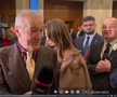 Gigi Becali a luat microfonul unui reporter în Parlamentul României, foto: captură video Antena 1