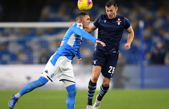 NAPOLI - LAZIO 1-0 // Cu Ștefan Radu pe teren, Lazio a fost eliminată în sferturile Coppa Italia, după un meci cu accente dramatice