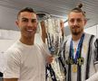 Radu Drăgușin a câștigat primul trofeu cu Juventus: Supercupa Italiei. La finalul meciului s-a pozat cu Ronaldo și trofeul mult dorit