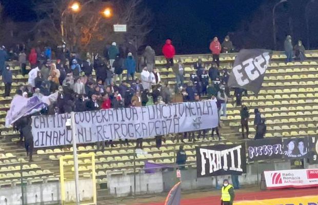 „Câinii”, ironizați la Pitești: „Cât timp cooperativa funcționează, Dinamo nu retrogradează!”