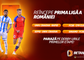 Campionatul României revine în forță pe Betano! Cote maxime pentru primele meciuri din 2022