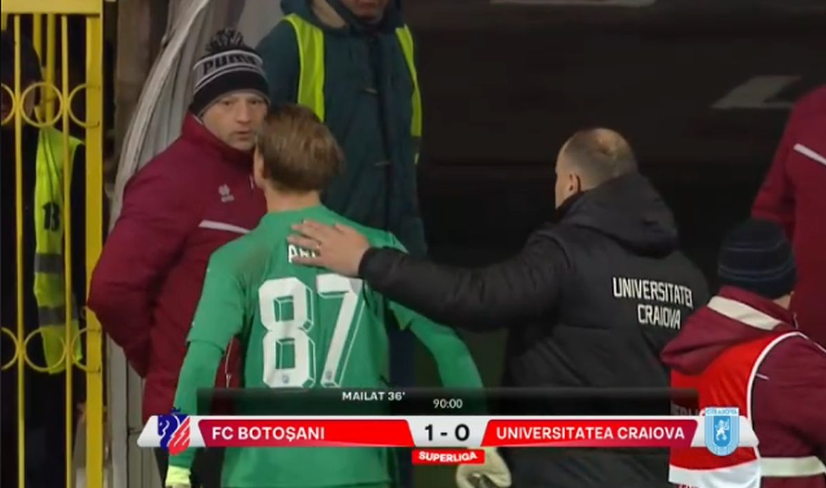 Scandal monstru după Botoșani - CSU Craiova » Arlauskis a făcut o criză de nervi și a fost cu greu ținut să nu sară la bătaie!