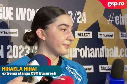 CSM București a învins-o pe Savehof, scor 35-26, într-un meci din grupele Ligii Campionilor la handbal feminin. La finalul meciului, Mihaela Mihai (19 ani) a spus că este extrem de bucuroasă că a revenit pe teren.