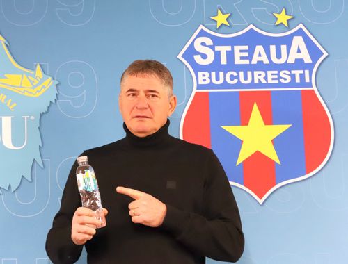 Ștefan Iovan, prezent la evenimentul de lansare al parteneriatului dintre Steaua și URSU, brandul de apă minerală alcalină al lui Cristiano Ronaldo. Foto: Facebook Steaua