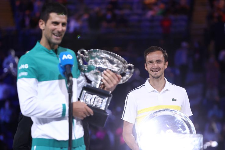 Novak Djokovic - Daniil Medvedev, finala Australian Open, foto: Getty