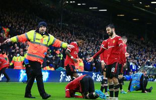 Incidente la ultimul meci jucat de Manchester United » Un fotbalist, lovit în cap cu o monedă