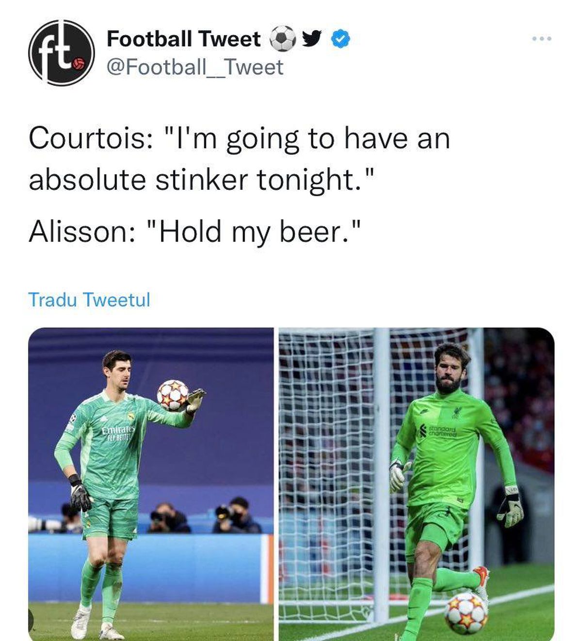Thibaut Courtois explică gafa făcută în meciul Liverpool - Real Madrid: „A fost vorba de ghinion”
