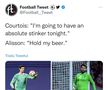 Courtois: „O să fiu praf în seara asta” ... Alisson: „Lasă-mă pe mine”