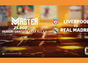Liverpool - Real Madrid, meciul săptămânii europene la Betano Master