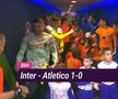 Horațiu Moldovan, salutând arbitrii români înainte de Inter - Atletico // sursă foto: captură Știri DigiSport