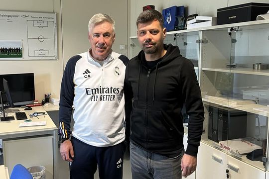 Florin Maxim, alături de Carlo Ancelotti