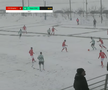 „Iadul alb” în Liga 2! S-a jucat pe zăpadă, în condiții uluitoare » Partida a fost și întreruptă: „O RUȘINE”