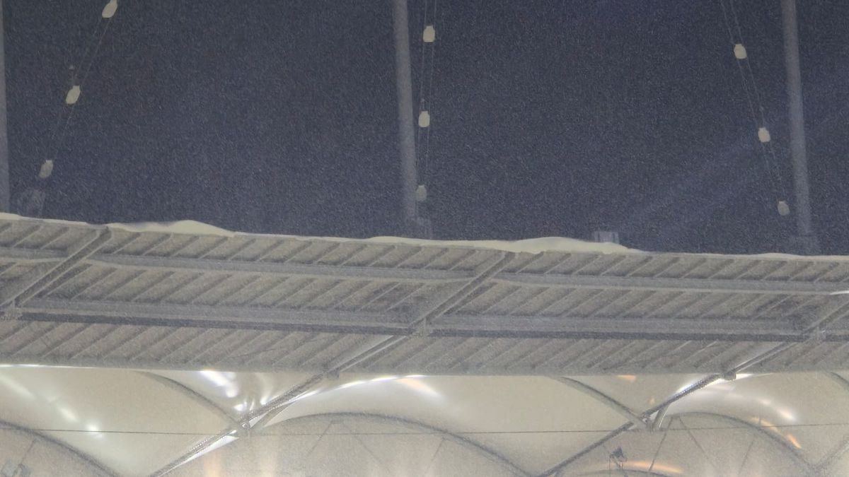 Pericol real înainte de Rapid - Dinamo » Jucătorii riscă să fie răniți de zăpada de pe acoperiș