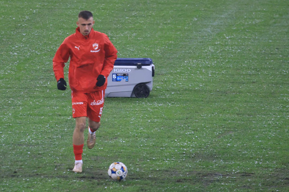 Imagini de la încălzire înainte de Rapid - Dinamo, 21.02.2026