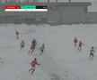 „Iadul alb” în Liga 2! S-a jucat pe zăpadă, în condiții uluitoare » Partida a fost și întreruptă: „O RUȘINE”