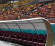 Gazonul Arenei Naționale, acoperit de zăpadă în ziua meciului Rapid - Dinamo