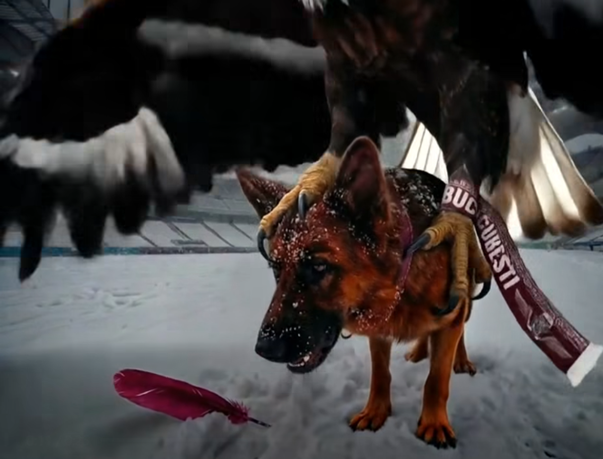 „Chiar dacă știm că nu a fost pană de vultur” » Fanii rapidiști au dat replica usturătoare pentru Dinamo