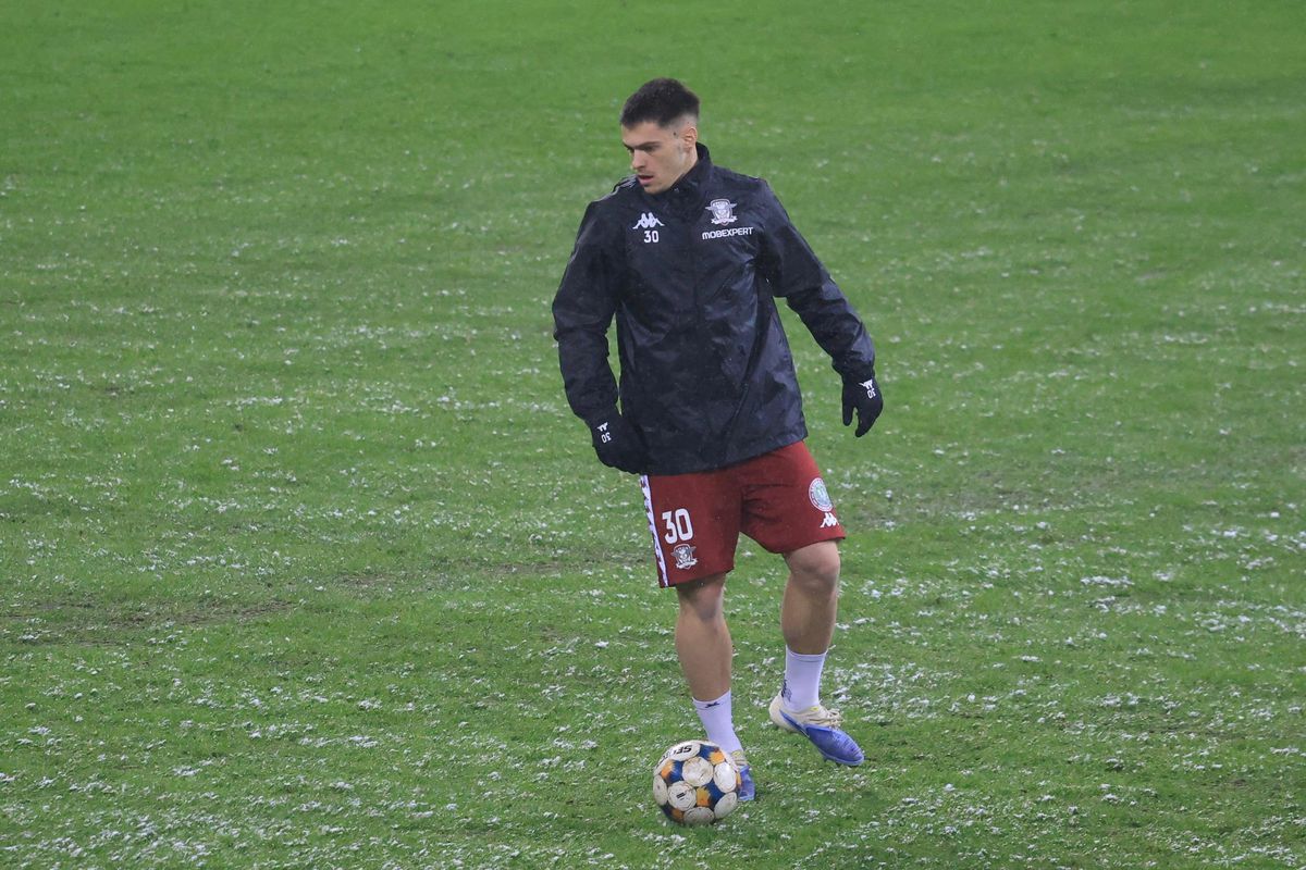 Imagini de la încălzire înainte de Rapid - Dinamo, 21.02.2026