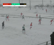„Iadul alb” în Liga 2! S-a jucat pe zăpadă, în condiții uluitoare » Partida a fost și întreruptă: „O RUȘINE”
