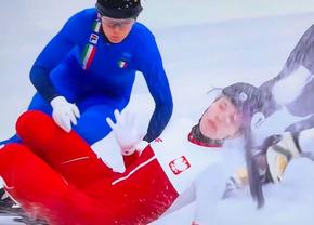 Accident terifiant la Jocurile Olimpice de Iarnă » Patinatoarea a fost aproape să rămână fără un ochi