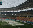Gazonul Arenei Naționale, acoperit de zăpadă în ziua meciului Rapid - Dinamo/ foto Facebook @Rapid