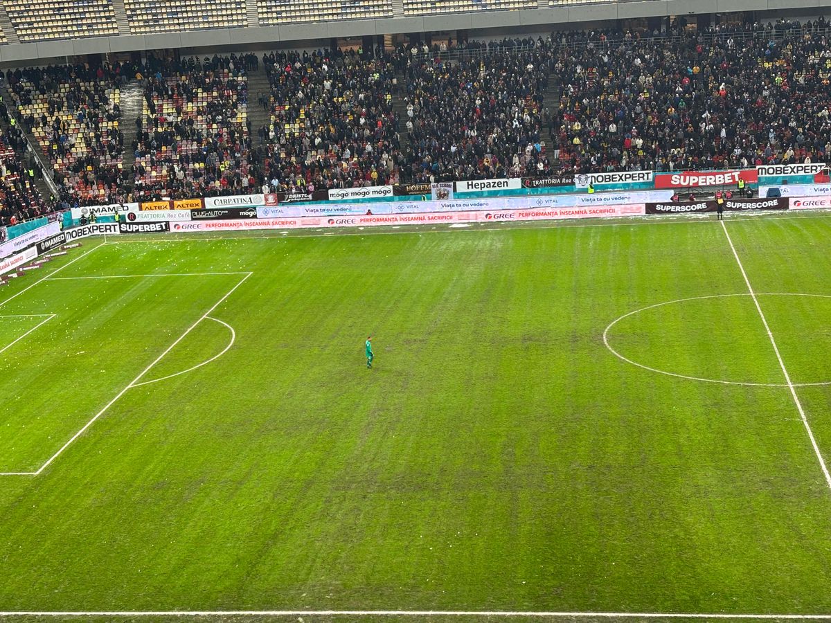 După Rapid - Dinamo, dezastrul » Așa arată gazonul Arenei Naționale înainte de FCSB - Metaloglobus