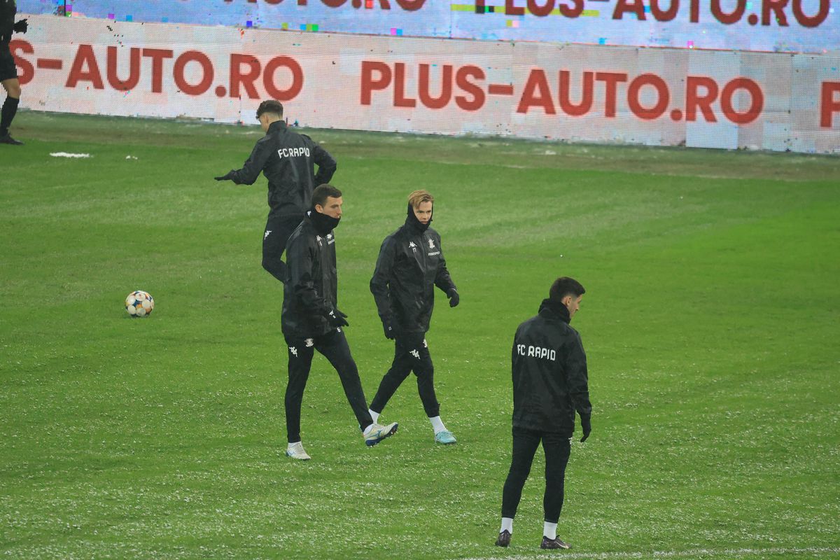 Imagini de la încălzire înainte de Rapid - Dinamo, 21.02.2026