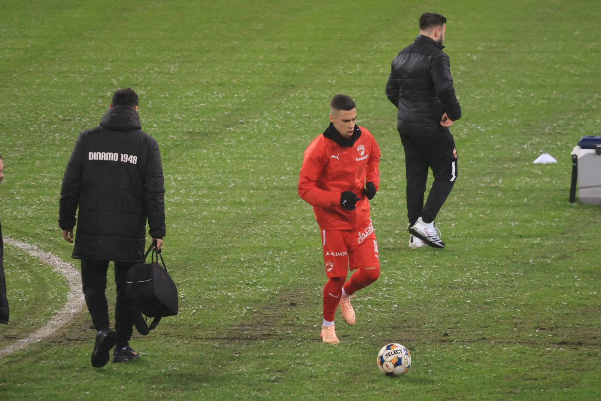 Imagini de la încălzire înainte de Rapid - Dinamo, 21.02.2026