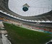 Gazonul Arenei Naționale, acoperit de zăpadă în ziua meciului Rapid - Dinamo/ foto Facebook @Rapid