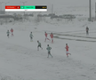 „Iadul alb” în Liga 2! S-a jucat pe zăpadă, în condiții uluitoare » Partida a fost și întreruptă: „O RUȘINE”