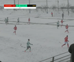 „Iadul alb” în Liga 2! S-a jucat pe zăpadă, în condiții uluitoare » Partida a fost și întreruptă: „O RUȘINE”