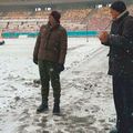 Dan Șucu și Victor Angelescu pe gazon/ foto Facebook @Rapid
