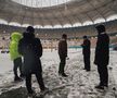 Gazonul Arenei Naționale, acoperit de zăpadă în ziua meciului Rapid - Dinamo/ foto Facebook @Rapid