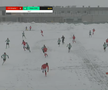 „Iadul alb” în Liga 2! S-a jucat pe zăpadă, în condiții uluitoare » Partida a fost și întreruptă: „O RUȘINE”