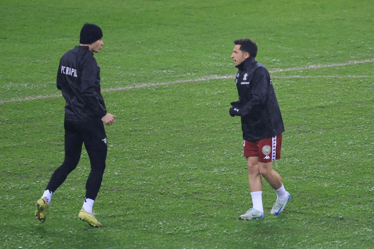 Imagini de la încălzire înainte de Rapid - Dinamo, 21.02.2026
