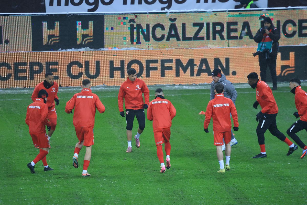 Imagini de la încălzire înainte de Rapid - Dinamo, 21.02.2026