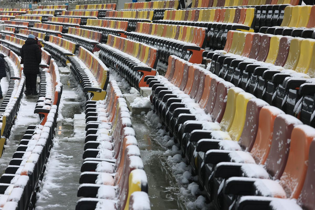 Imagini de la încălzire înainte de Rapid - Dinamo, 21.02.2026