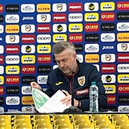 Edi Iordănescu la conferința de presă dinaintea meciului amical cu Irlanda de Nord (foto: Andrei Petrescu)