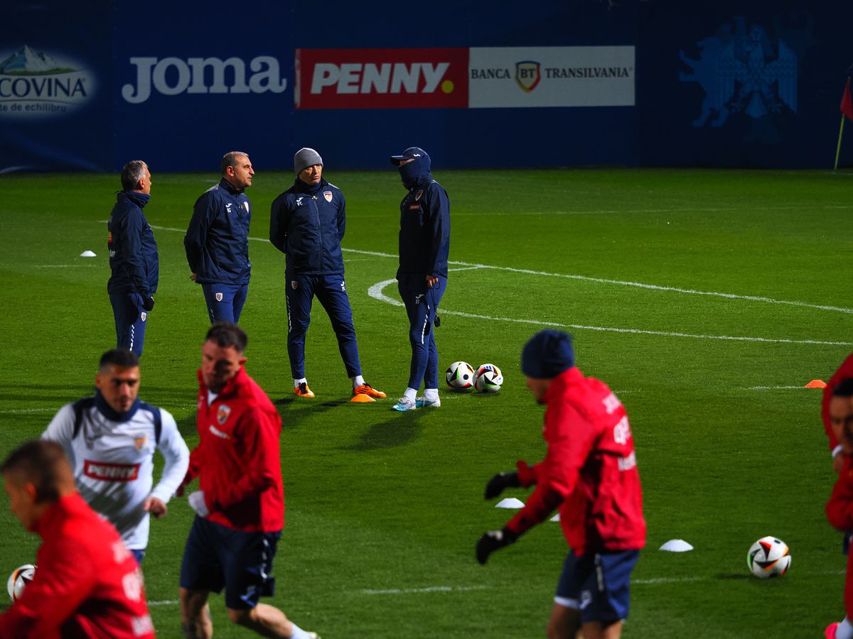 Edi „Ninja” Iordănescu a atras toate privirile la antrenamentul oficial al României » Ce accesoriu a purtat