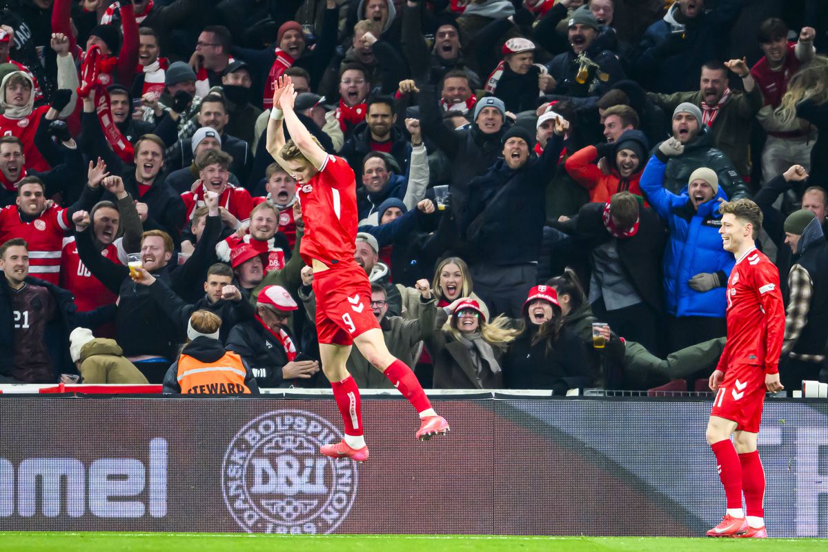 Rasmus Hojlund a celebrat în stilul lui Cristiano Ronaldo în Danemarca - Portugalia