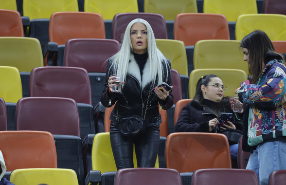 Laura Vicol în „piele” » Vedetele s-au înghesuit în tribunele Arenei Naționale la România - Bosnia