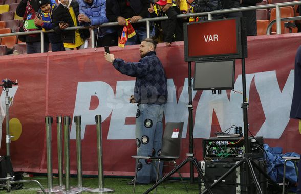 Apariție extravagantă a lui Radu Drăgușin la România - Bosnia » Ținuta lui a atras toate privirile pe Arena Națională